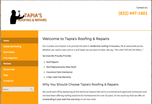 Tapias Roofing & Repairs Website Screenshot.png